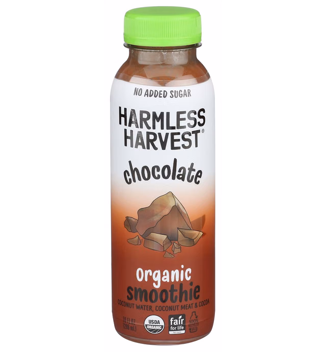 Harmless Harvest, Organic Chocolate Coconut Smoothie, 10 Fl Oz Bottle