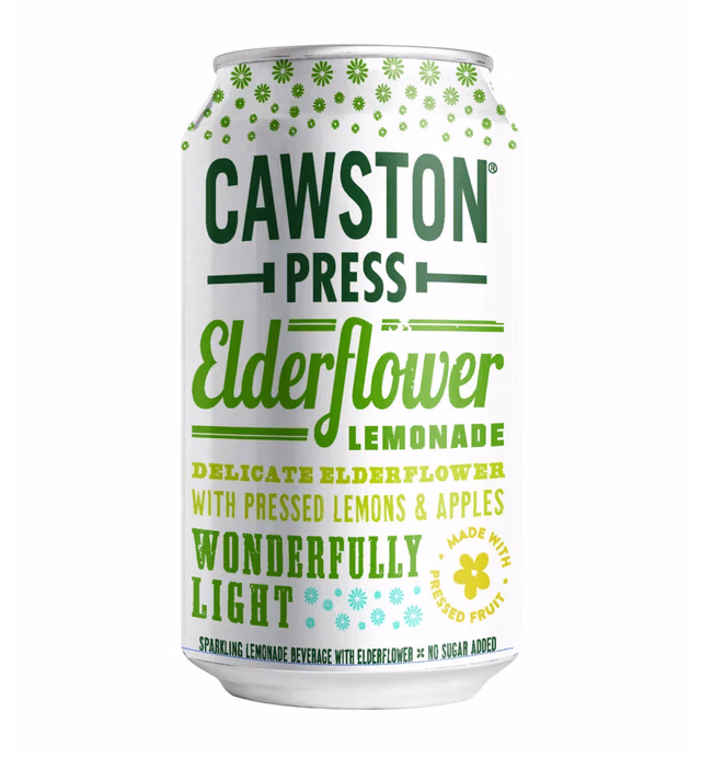 Cawston Press Sparkling Elderflower Lemonade, 11.15 Ounce Cans (Pack of 24)