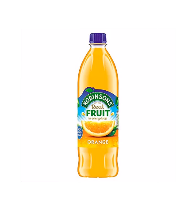Robinsons Orange No Sugar Added 1L (Pack of 2)