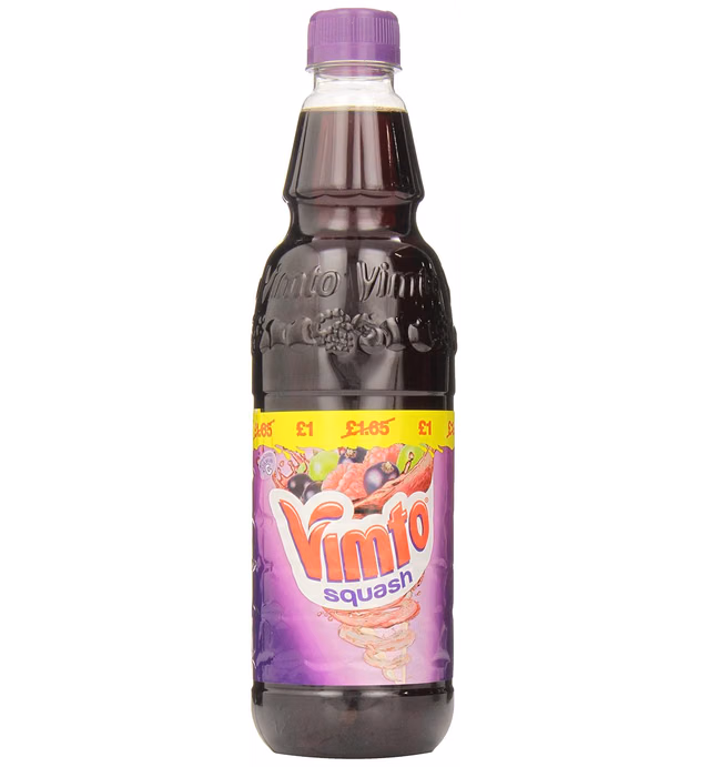Vimto Blackcurrant Drink England, 23.6 Ounce Plastic Bottle