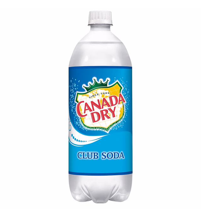Canada Dry Club Soda, 1 Liter Bottle