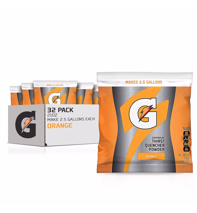 Gatorade Powder Bag Orange, 21 Ounce (Pack of 32)
