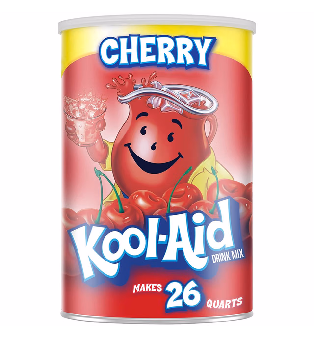 Kool-Aid Sugar-Sweetened Cherry Artificially Flavored Powdered Soft Drink Mix (6 ct Pack, 63 oz Canisters)