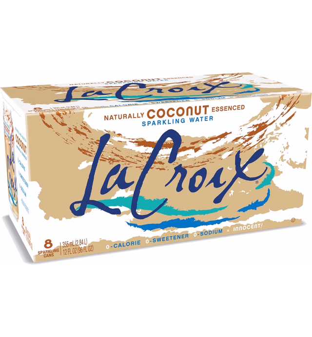 La Croix, Coconut Sparkling Water, 12 Fl Oz (Pack of 8)