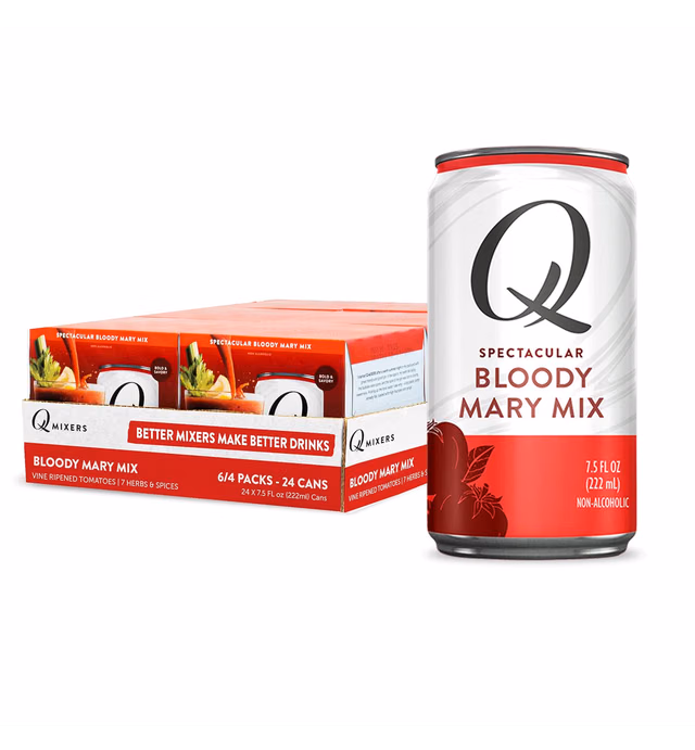 Q Mixers Bloody Mary Mix, Premium Cocktail Mixer Made with Real Ingredients, 7.5 Fl Oz (Pack of 24)
