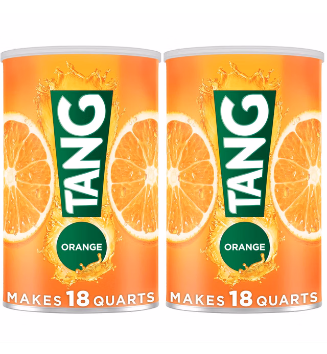 Tang Jumbo Orange Naturally Flavored Powdered Drink Mix 2 Count 63 Oz Canisters