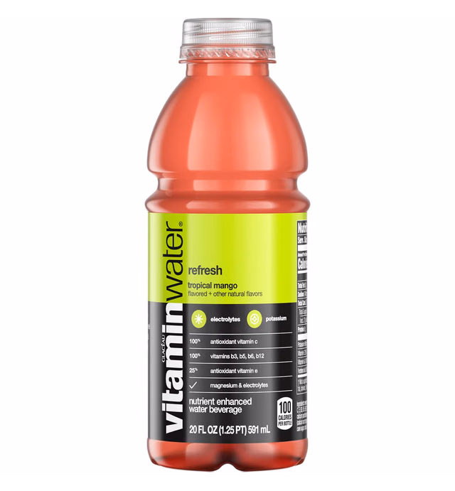 Vitaminwater refresh tropical mango drink, 20 Fl Oz Bottle