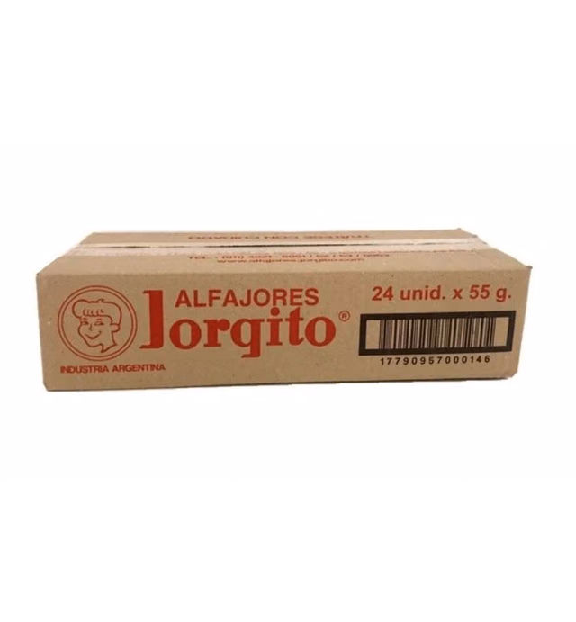 Gaucho Chic Alfajor Jorgito Negro relleno con Dulce de Leche 24 unidades BOX