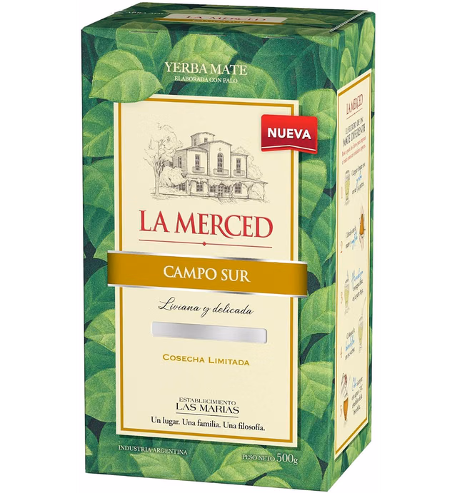 (2 PACK) La Merced Yerba Mate Campo Sur 1.1 Lb. 500 Gr. each.