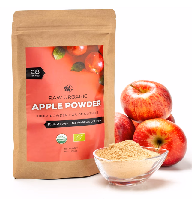 Freeze-Dried Organic Apple Powder - Superfood Fiber Smoothie Fruit Powder | Powdered Whole Apples incl Peel & Juice | 100% Raw Fruits & No Additives | Vegan USDA Certified Nordic Fruit Powders