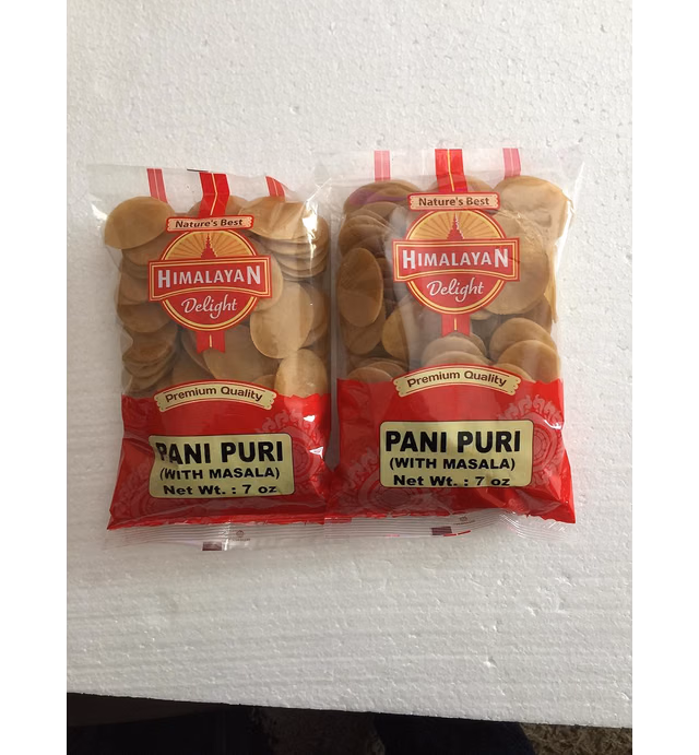 Himalayan Delight Ready-to-Cook Pani Puri with Masala - 7 Ounces (Pack of 2)