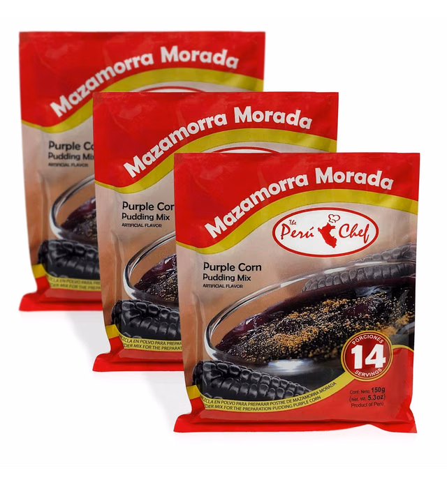 Peruchef Mazamorra Morada | Purple Corn Pudding Mix 3 Pack