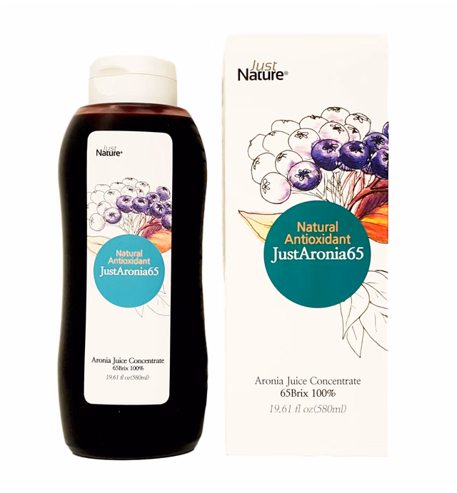 JustNature Organic Aronia Berry(Chokeberry) Juice Concentrate 65Brix 19.6 Fl Oz