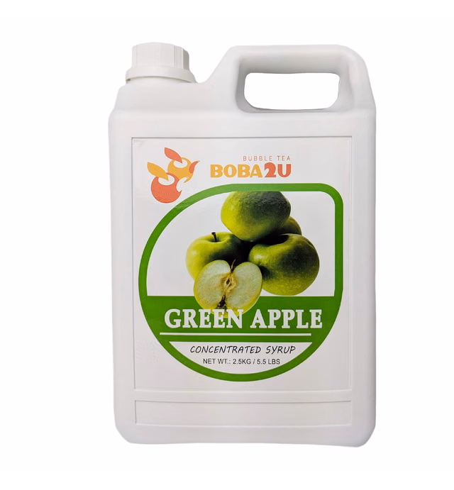 BOBA2U CONCENTRATED SYRUP GREEN APPLE 5.5 LBS (Green Apple)
