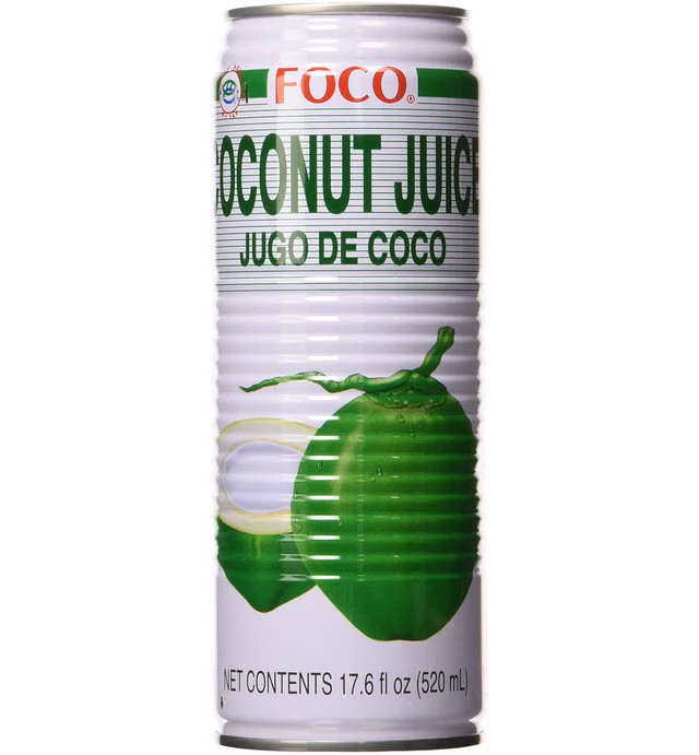 Foco Coconut Juice, 17.6 Fl Oz, Pack of 12