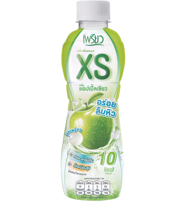 10% Winter Melon Flavored Juice with Konjac Pearl, L-carnitine and Chromium, Green apple flavor (Preaw Fresh Brand)