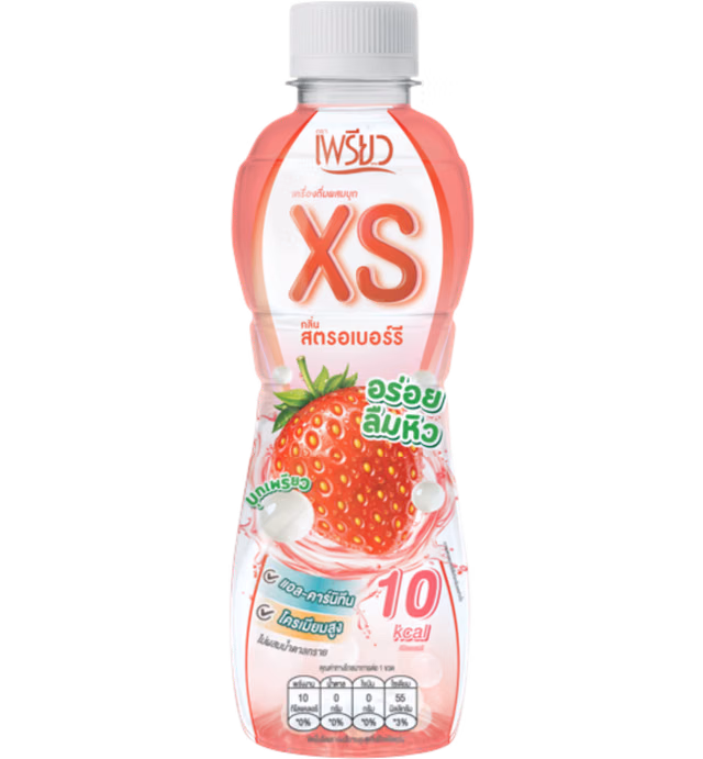 10% Winter Melon Flavored Juice with Konjac Pearl, L-carnitine and Chromium, Strawberry flavor (Preaw Fresh Brand)
