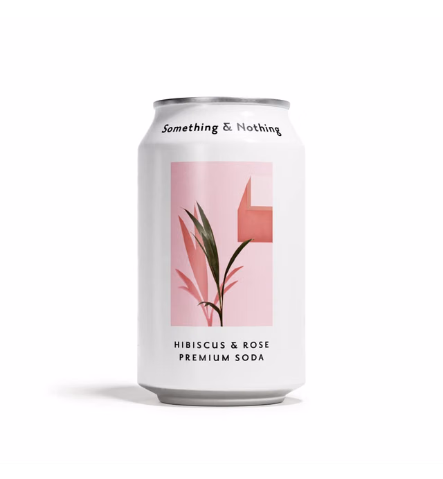 Something & Nothing Seltzer | Lightly Carbonated, Full Flavoured with Added Grape & Lemon Juice | Vegan & Low Calorie Sparkling Water | 11 fl oz Cans, Pack of 12… (Hibiscus & Rose)