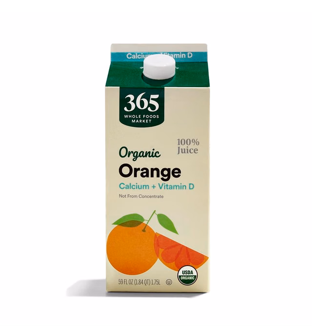 365 by Whole Foods Market, Juice Orange Vitamin D Calcium Organic, 59 Fl Oz