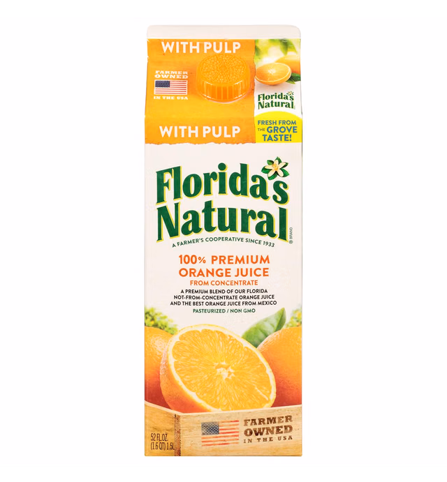 Florida's Natural, Orange Juice Some Pulp, 52 Fl Oz