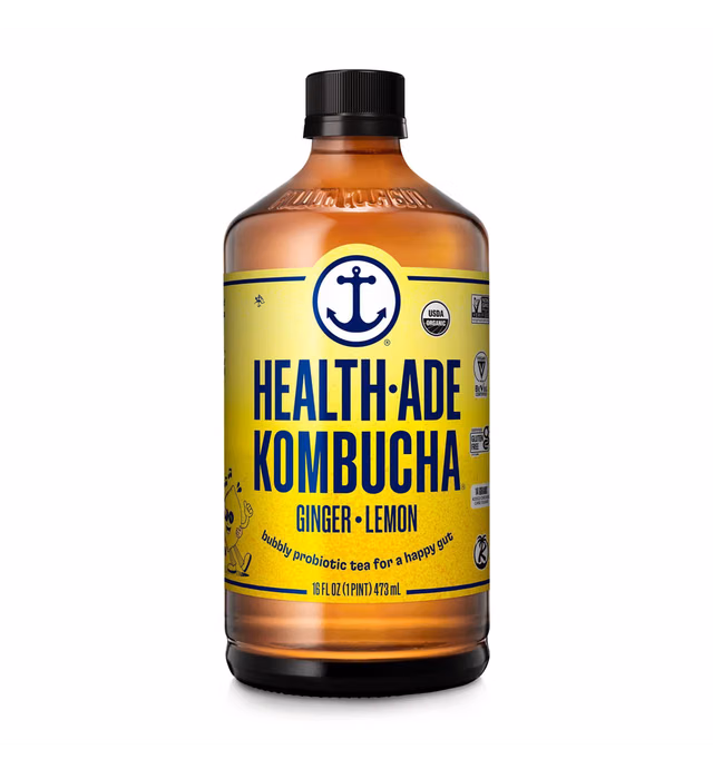 Health Ade Organic Vegan Ginger Lemon Kombucha - 16 fl oz