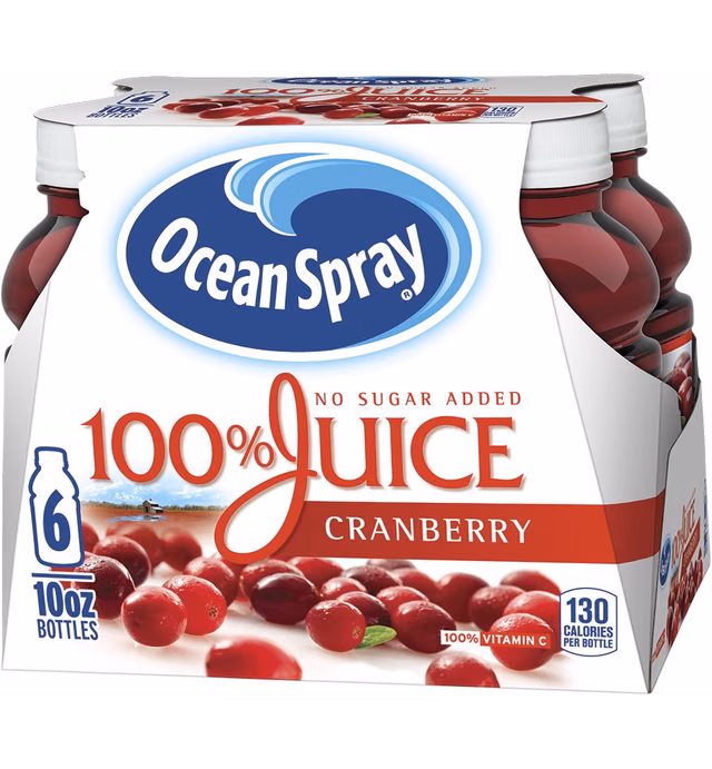 Ocean Spray Cranberry Juice Drink, 10 Oz Bottles, 6 Pack