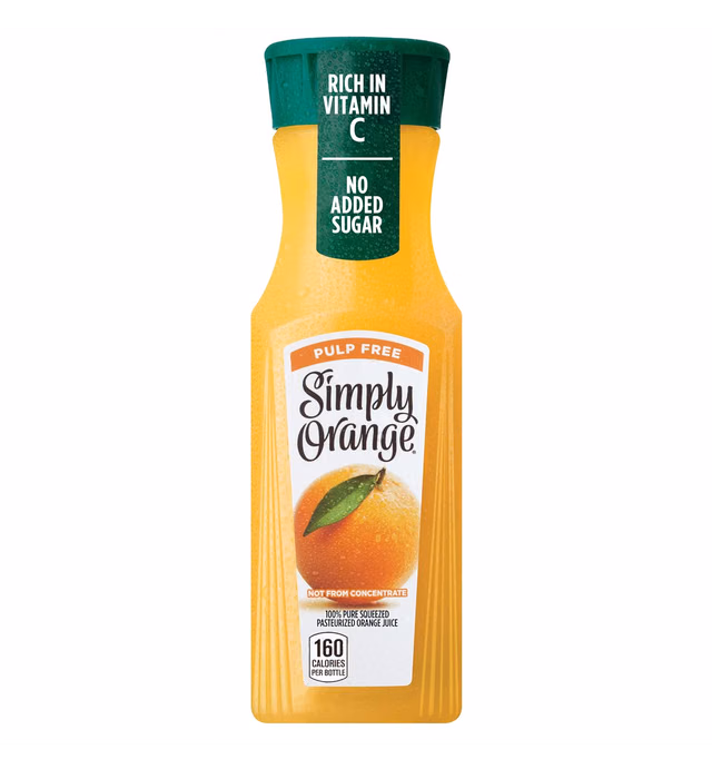 Simply Orange Juice Pulp Free, 11.5 Fl Oz Bottle