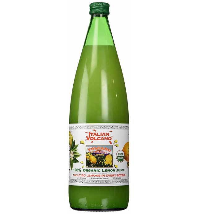 Volcano Bursts Organic Italian Lemon Juice, 33.8 oz