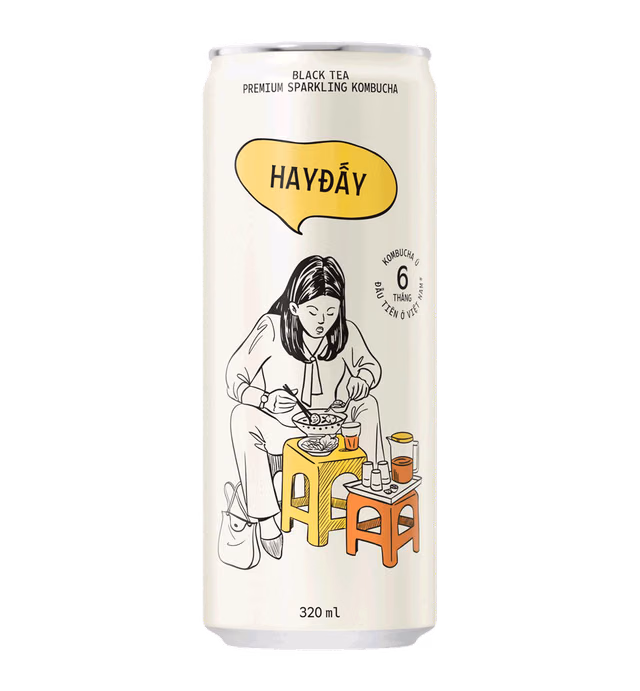 PREMIUM SPARKLING KOMBUCHA - BLACK TEA - HayDay