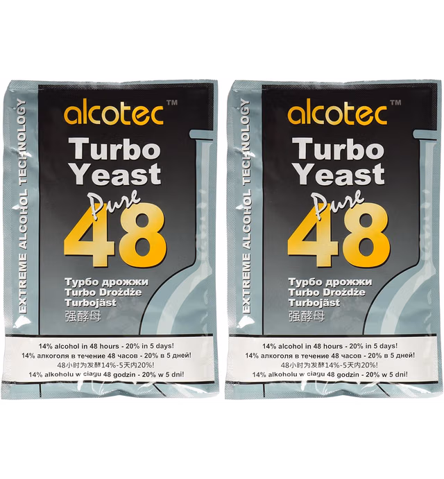 Alcotec-99-LH4U-OUU7 48-hour Turbo Yeast, 135 grams (Pack of 2),Multicolor
