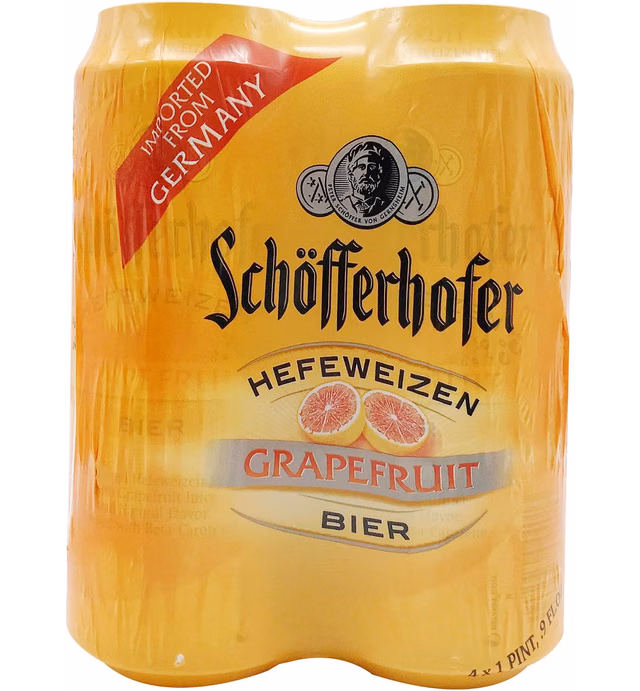 Schofferhoffer, Grapefruit, 4pk, 16.9 Fl Oz