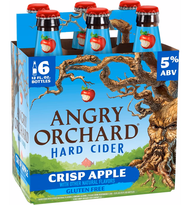 Angry Orchard Crisp Apple Hard Cider, 6 pk, 12 oz bottles, 5% ABV