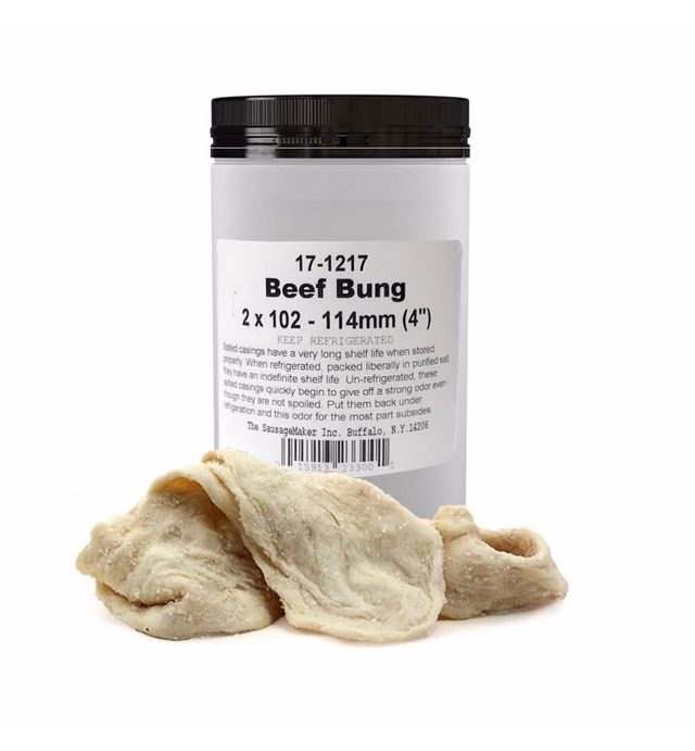 The Sausage Maker - Natural Beef Bung, 102-114mm (4"-4 1/2") TWO PACK