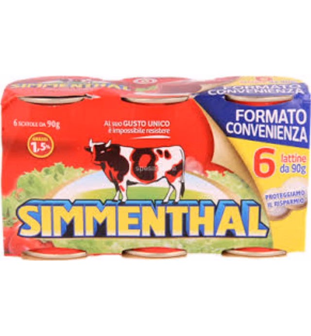 Simmenthal:"Piatto Pronto di Carni Bovine in Gelatina Vegetale" Ready Meat Plate in Vegetable Jelly 3.17 Ounce (90g) Can (Pack of 6) [ Italian Import ]