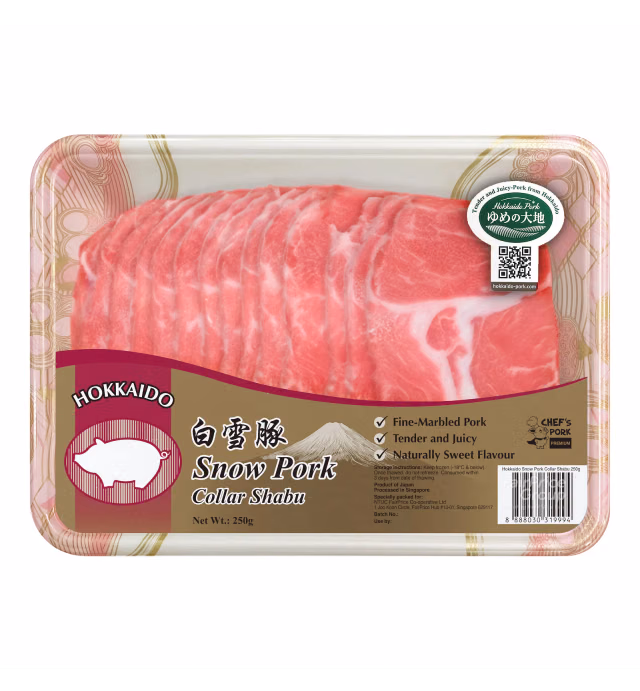 Chef's Pork Premium Frozen Shirobuta Pork Collar Shabu