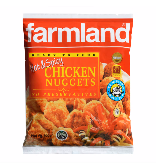 Farmland Frozen Chicken Nuggets - Hot and Spicy