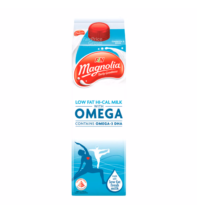 F & N Magnolia Plus Lo-Fat Hi-Cal Milk - Omega