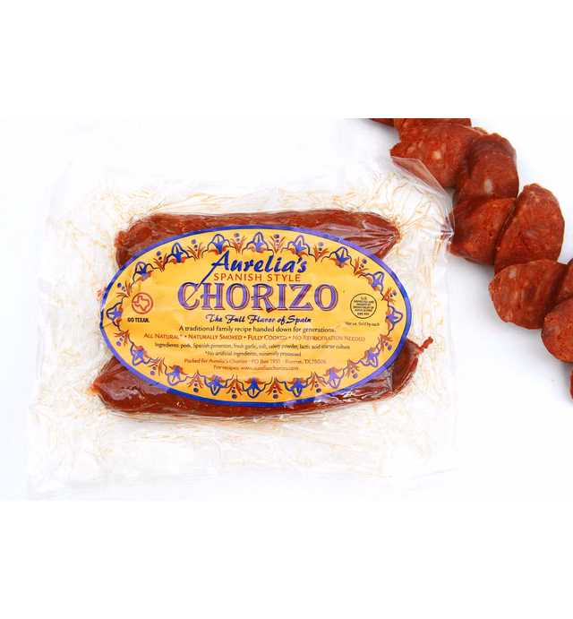 Aurelia's Spanish Chorizo - All-Natural, Keto Friendly, Fully Cooked Sausage w/ the Full Flavor of Spain. No Gluten. Whole 30 & Paleo Friendly - 8oz