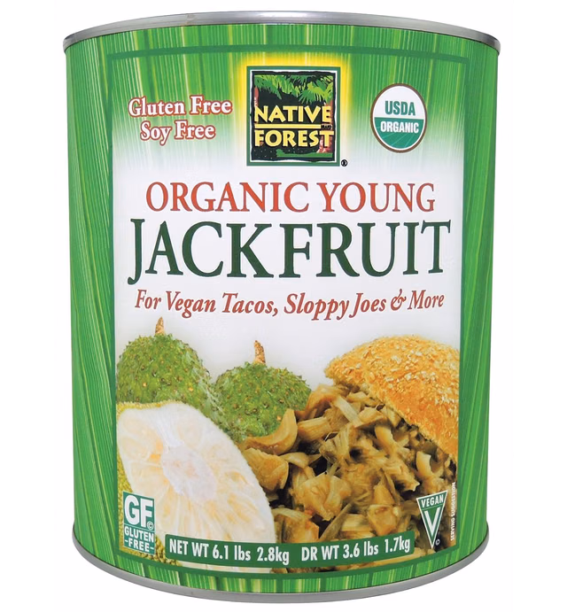 Native Forest Organic Young Jackfruit, Vegan Meatless Alternative, Foodservice Size, 6.1 Pound Can