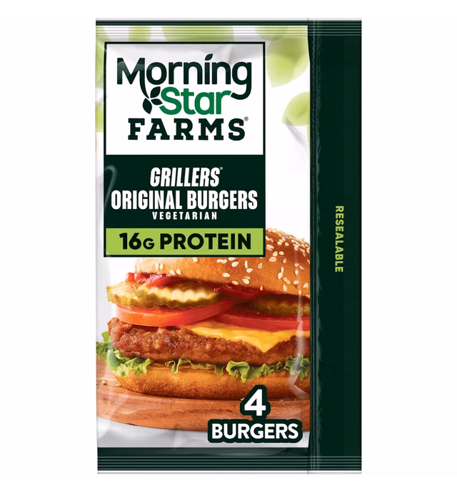 MorningStar Farms Frozen Veggie Burgers Grillers Original - 9oz/4ct