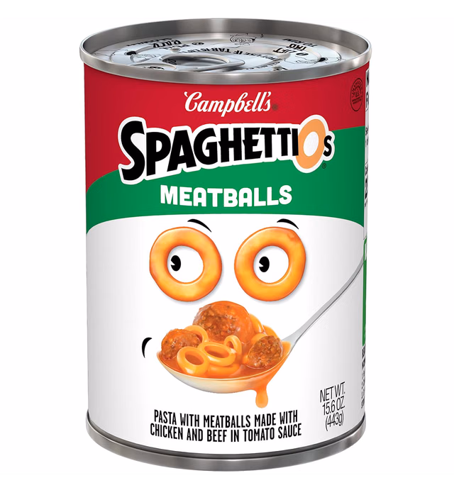 Campbell's SpaghettiOs, Pasta With Meatballs, 15.6 Oz Can