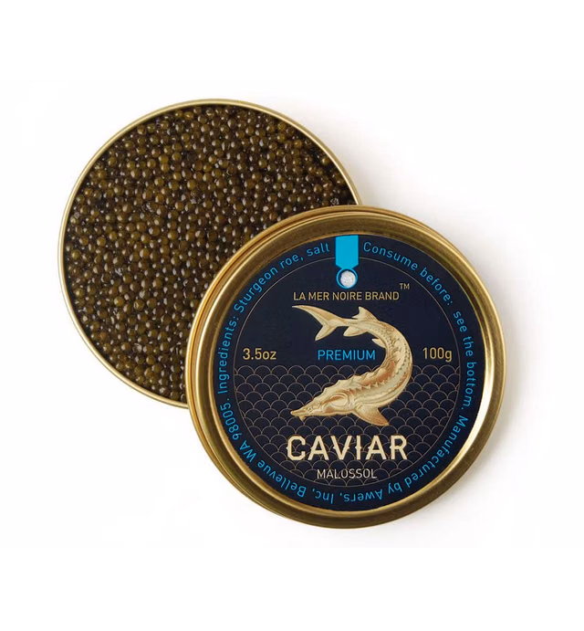 Premium Ossetra Sturgeon Caviar, 3.5 oz (100 g)