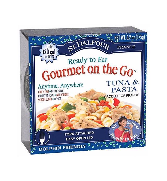 St. Dalfour Gourmet On The Go, Ready to Eat Tuna & Pasta, 6.2-Ounce Tins (Pack of 6)
