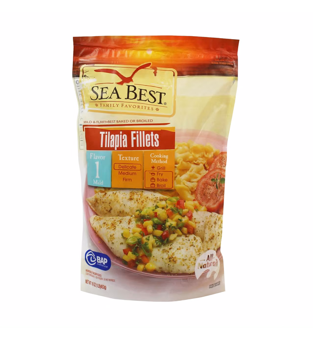 Sea Best All Natural Tilapia Fillets, 16 Ounce