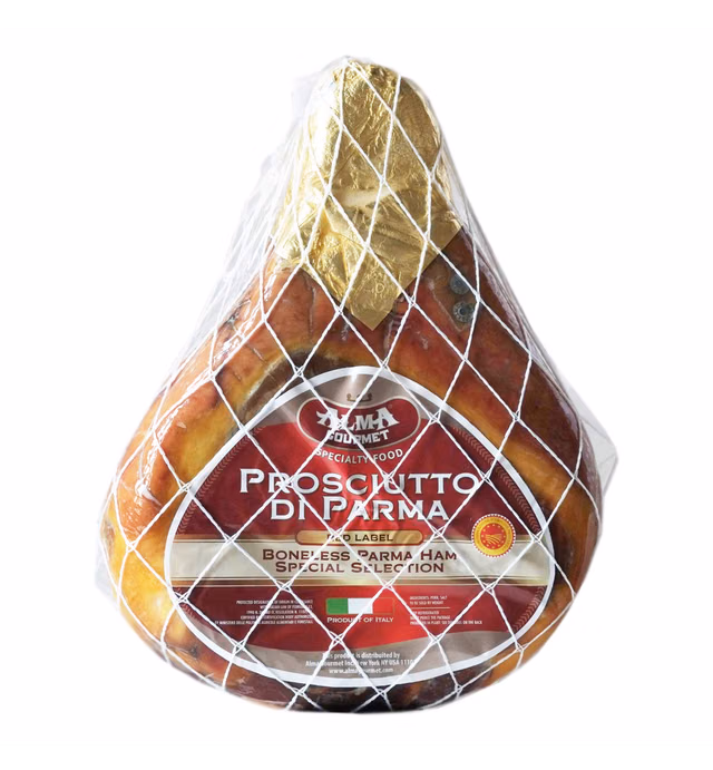 Italian Prosciutto di Parma Red Label D.O.P. Boneless Whole Leg - Aged 16 Months - 17 Pounds Approx.