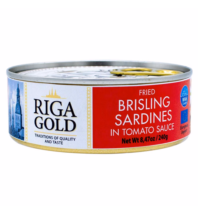 MW Polar Fried Brisling Sardines In Tomato Sauce, 8.47 Oz (Pack of 24)