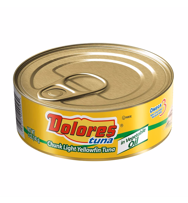 Dolores Tuna Chunk Light Yellowfin Tuna in Vegetable Oil,5 Ounce (Pack of 24)