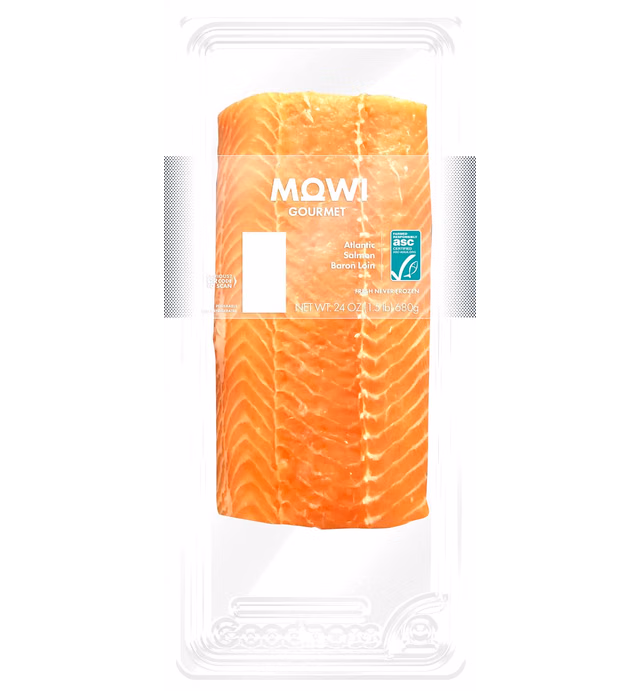 MOWI Gourmet Salmon Baron Loin, 1.5lbs 24 Ounce, Fresh Never Frozen