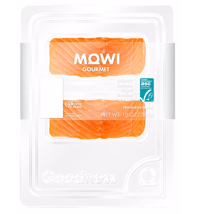 MOWI Royal Atlantic Salmon Portion 2-Pack, 10 Oz, Fresh Never Frozen