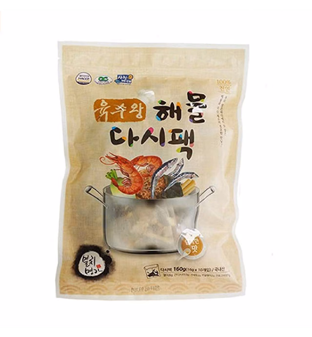 [Dashi Pack]Dried Mix Seafood and Anchovy Pack Made in Korea (16gX 10 Bags)
